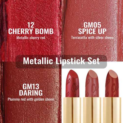 OULAC Metallic Shine Matte Lipstick Set, 1