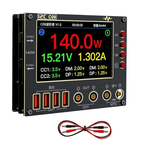 Waveform Ammeter with Charging TestData Voltage Measurement Multimeter Test,with TestLead, for Mobile Phone Reairing