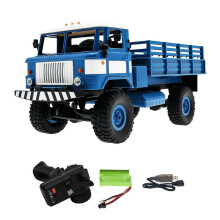 WPL Coche Todoterreno B24 RC RTR 1/16 2,4 G 6WD, Camión Militar con Orugas y Luz, Modelo de Coche de Escalada A Control Remoto, Regalo A