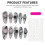 (S) Glossy Pink Cat Eye Artificial Nails for Manicure 1