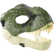 (Moving-mouthed dinosaur (green model)) Halloween Dino Mask with Moving Jaw - Party Toy