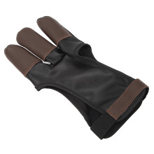 Dreifinger-Armbrustschutz aus PU-Leder für Recurve- und Compoundbögen L