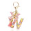 (W) Butterfly Pink Letter Pendant Keychain for Backpack 1
