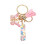 (I) Butterfly Pink Letter Pendant Keychain for Backpack 1