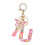 (U) Butterfly Pink Letter Pendant Keychain for Backpack 1