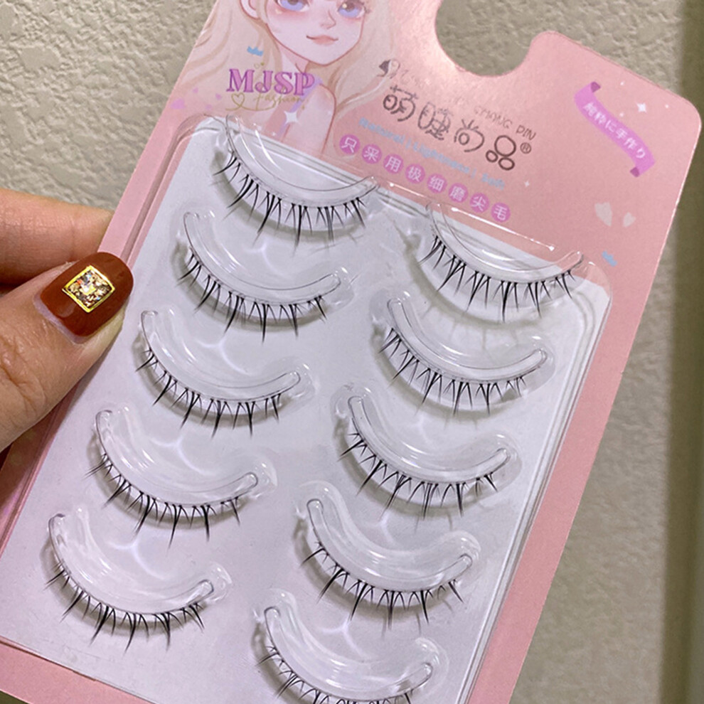 Phui-Pet-Supplies 5 Pairs Fluffy False Lower Lashes, Natural Look