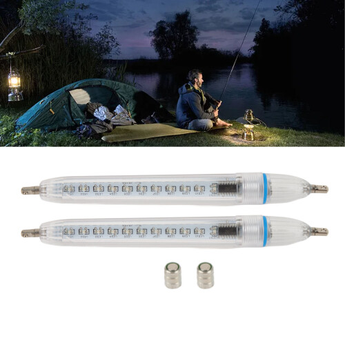 2 Stück LED Unterwasser-Fischköder-Licht Wasserdicht Blau 58g