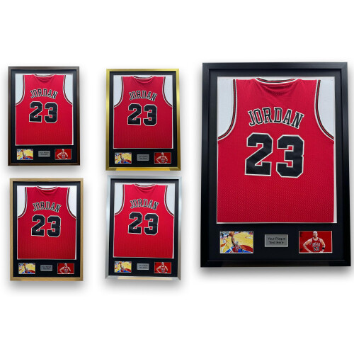(Oak) NBA Jersey Frame: DIY Shirt Display Case with Photo & Plaque 2