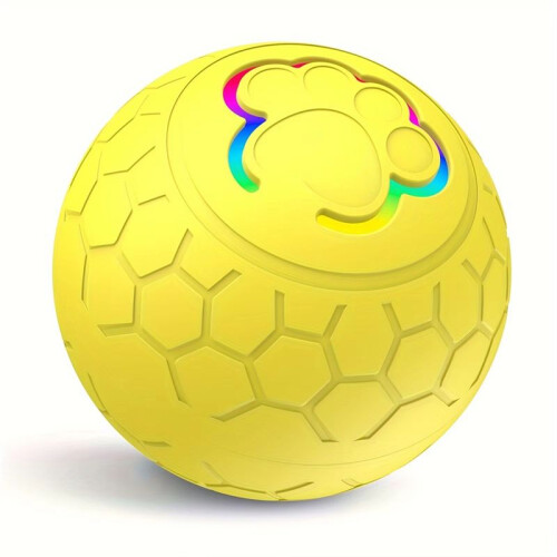Interactive LED Pet  -  Rechargeable Toy with Automatic Bouncing, Rolling Actions, and Colorful RGB Lights A