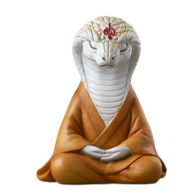 2025 Year of the Snake Ornament Resin Sitting Meditating Snake Car Figurines Sculpture Succulent Bonsai Decorations B