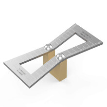 Dovetail , Hand Cut Wood Joints Gauge Dovetail Guide Tool with Scale, Dovetail Template Size 1: 5-1: 6 and 1: 7-1: 8 for Woodworking - Silver