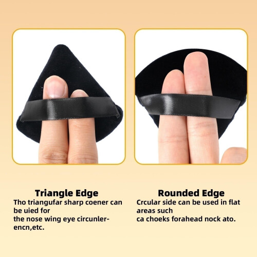 ZHIYE 8pcs Triangle Powder Puffs, Reusable 2