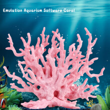 Kunststoff-Korallenpflanze für Aquarium – Lebendige pinke Fischbecken-Dekoration 20cm