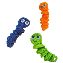 Handmade Emotional Support Worry Worm Gift, Crochet Worry Worm Inspirational Cares for You, Cute Knitted Gift A