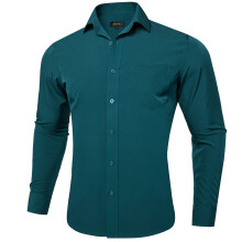 (CY-2346, L) Business Solid Shirts for Men Regular Fit Formal Business Social Button Down Collar Dress Shirt Long Sleeve Men Clothing