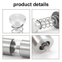 Press-Style Pepper Mill 170g 136x25x20mm Silver