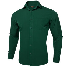 (CY-2347, L) Business Solid Shirts for Men Regular Fit Formal Business Social Button Down Collar Dress Shirt Long Sleeve Men Clothing