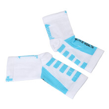 Sportliche Fersenstrümpfe Knöchelstütze Kompressions-Fußmanschette Weiß & Blau