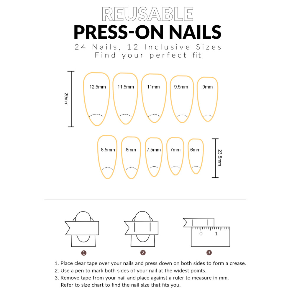 Dachuang Beauty White 30Pcs Press-On Nails With Tips For Women