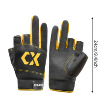 (Thickened Yellow) 3-Finger Fishing Gloves - UV, Waterproof, Grip, Touchscreen