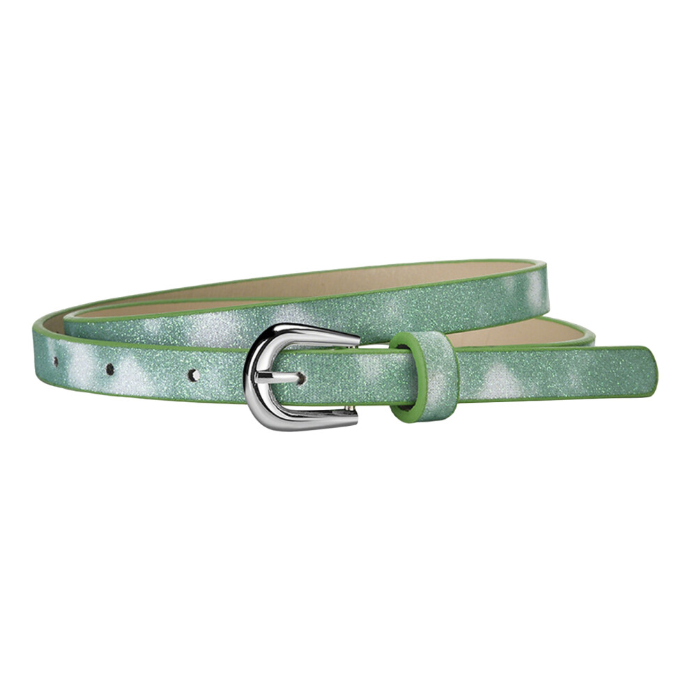 Dachuang Beauty (Green) Sparkly Sequin Belt For Women - Pin Buckle Waist Belt