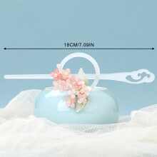 (E) Vintage Floral Resin Hair Sticks Hairpins