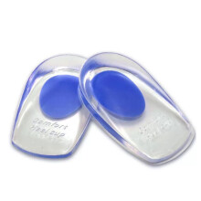 (Blue, 35-40) Soft Silicone Heel Pads for Men & Women