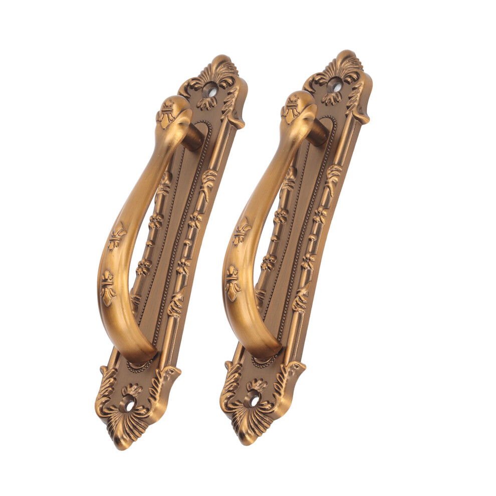 Rustproof Bronze Barn Door Handles 2Pcs Heavy Duty For Wooden Gates & Wardrobes 3321388603384