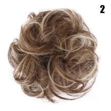 (2) Fluffy Hair Bun Scrunchie for Women & Wigs