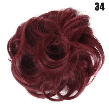 (34) Fluffy Hair Bun Scrunchie for Women & Wigs