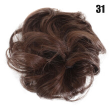 (31) Fluffy Hair Bun Scrunchie for Women & Wigs