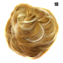(10) Fluffy Hair Bun Scrunchie for Women & Wigs