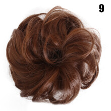 (9) Fluffy Hair Bun Scrunchie for Women & Wigs