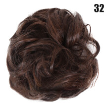 (32) Fluffy Hair Bun Scrunchie for Women & Wigs