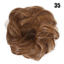 (35) Fluffy Hair Bun Scrunchie for Women & Wigs