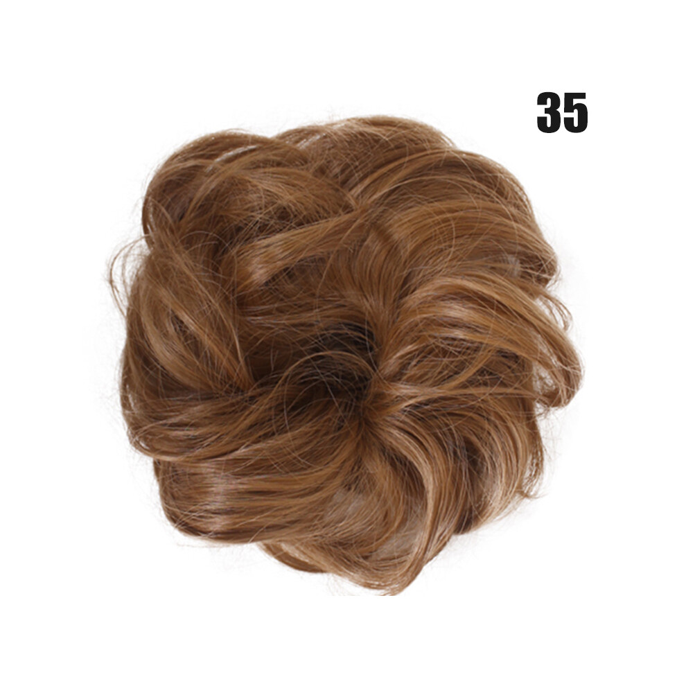 Roc-Electron (35) Fluffy Hair Bun Scrunchie For Wigs