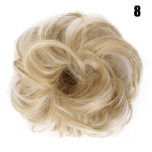 (8) Fluffy Hair Bun Scrunchie for Women & Wigs