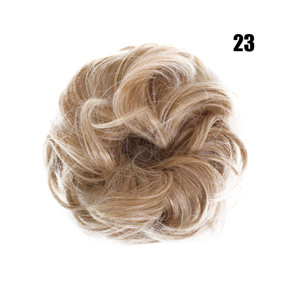 Roc-Electron (23) Fluffy Hair Bun Scrunchie For Wigs