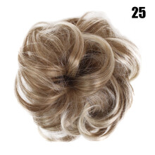 (25) Fluffy Hair Bun Scrunchie for Women & Wigs