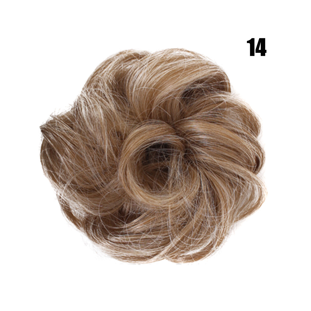 Zhouq-Outdoors (Three Pairs) Fluffy Hair Bun Scrunchie For Women & Wigs