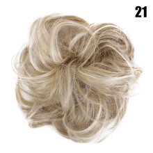 (21) Fluffy Hair Bun Scrunchie for Women & Wigs