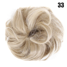 (33) Fluffy Hair Bun Scrunchie for Women & Wigs