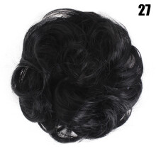 (27) Fluffy Hair Bun Scrunchie for Women & Wigs
