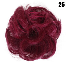 (26) Fluffy Hair Bun Scrunchie for Women & Wigs