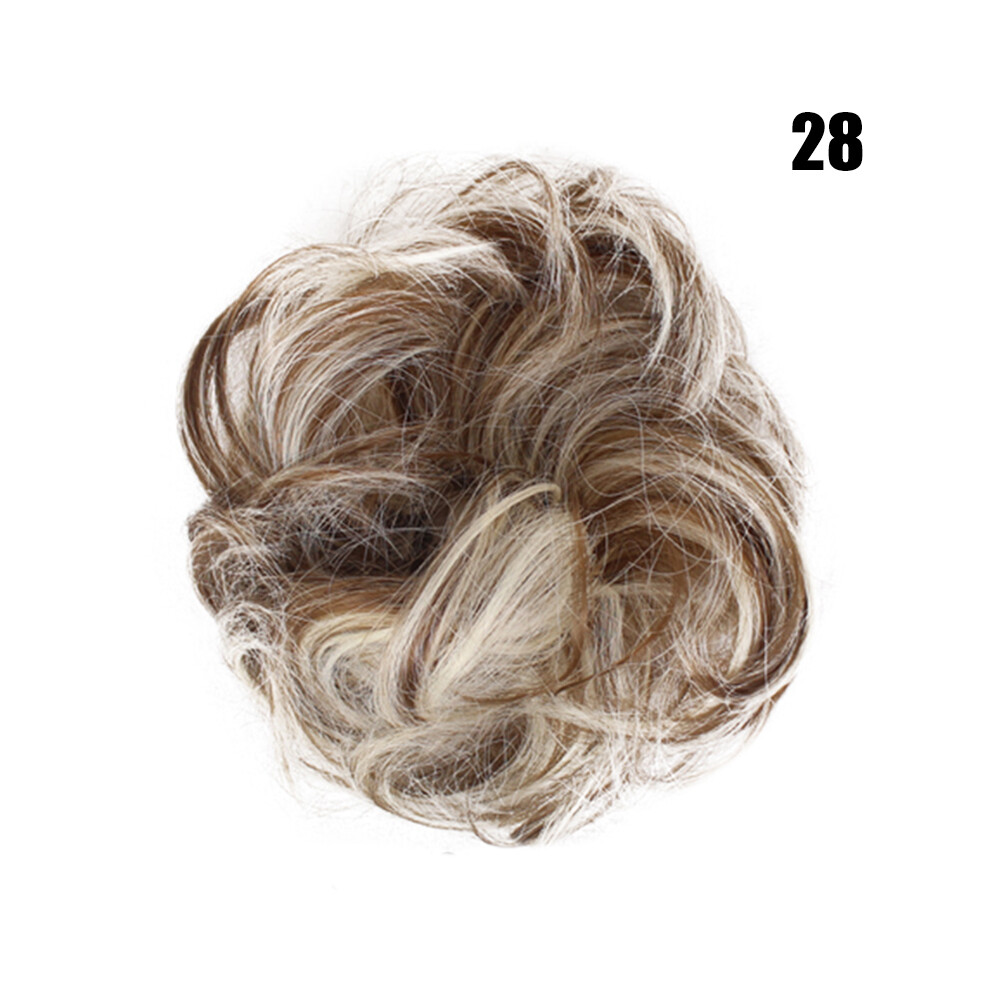 Roc-Electron (28) Fluffy Hair Bun Scrunchie For Wigs