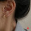 (A) S925 Silver Geometric Stud Earrings for Girls 2