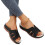 (Black, 40) Women\'s Open-Toe PU Leather Sandals 1