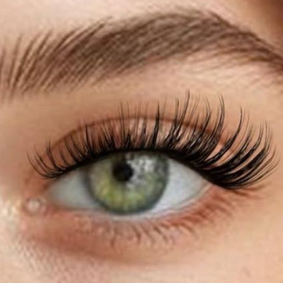 Dachuang Beauty (Crossed Tail) Fox Eye Lashes Set - Black Fiber, Mixed Lengths