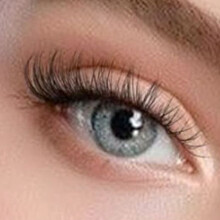 (Natural Cat Eye) Fuchsaugen Wimpern Set - Schwarz, Mischlängen