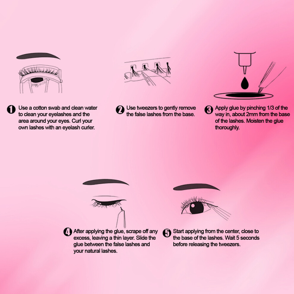 Dachuang Beauty (Dense Cat Eye) Fox Eye Lashes Set - Black Fiber, Mixed Lengths